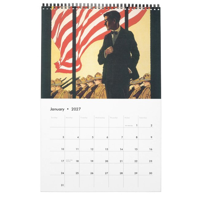 Världskrigaffischkalender Kalender (Jan 2027)