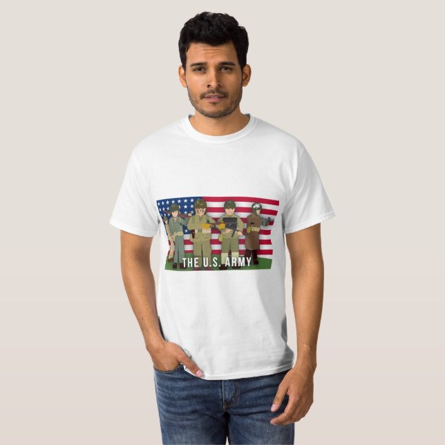 Världskriget för U.S.-arméfraktion mig Tee Shirt (Hel framsida)