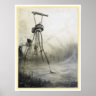 världskriget för vintage av utomjordingsinvasion a poster