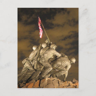 Världskriget II Iwo Jima Memorial Arlington VA Vykort