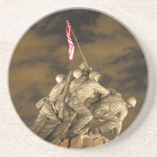Världskriget II Iwo Jima minnes- Arlington VA Underlägg Sandsten