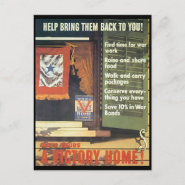 Världskriget Victory Home 2 Vykort