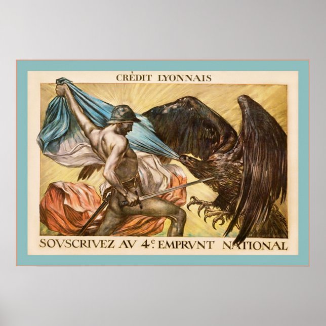 VÄRLDSKRIGET VINTAGE FRANSK 1 POSTER (Framsidan)