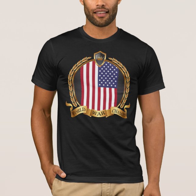 Världskrigmästare förseglar t shirt (Framsida)