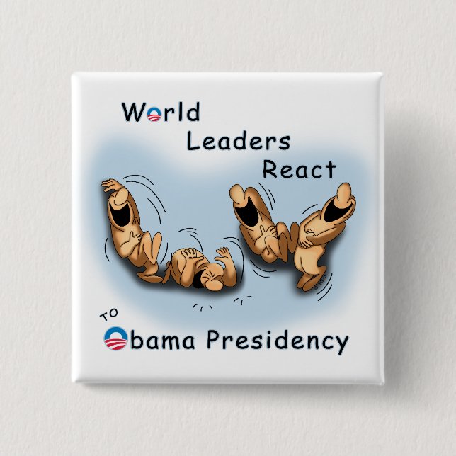 Världsledare reagerar (Obama) Knapp (Framsida)