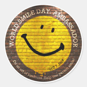 Världsleende Day® 2016 klistermärkear Runt Klistermärke