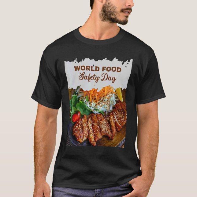 Världslivsmedelsdagen den 7 juni Säkra livsmedelsm T Shirt (Framsida)
