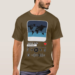 världsmarmusik i musikspelare t shirt