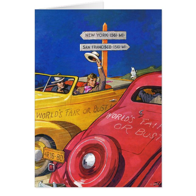 Världsmässan eller Bust Hälsningskort (Framsidan)