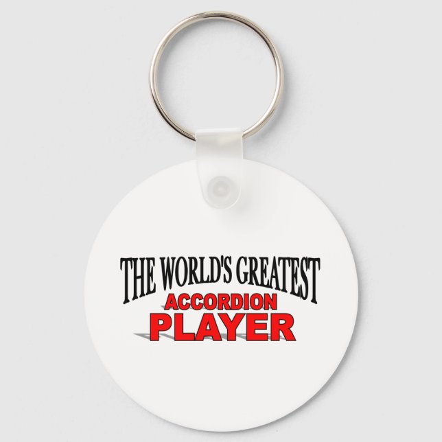Världsmästare Accordion Player Nyckelring (Framsida)