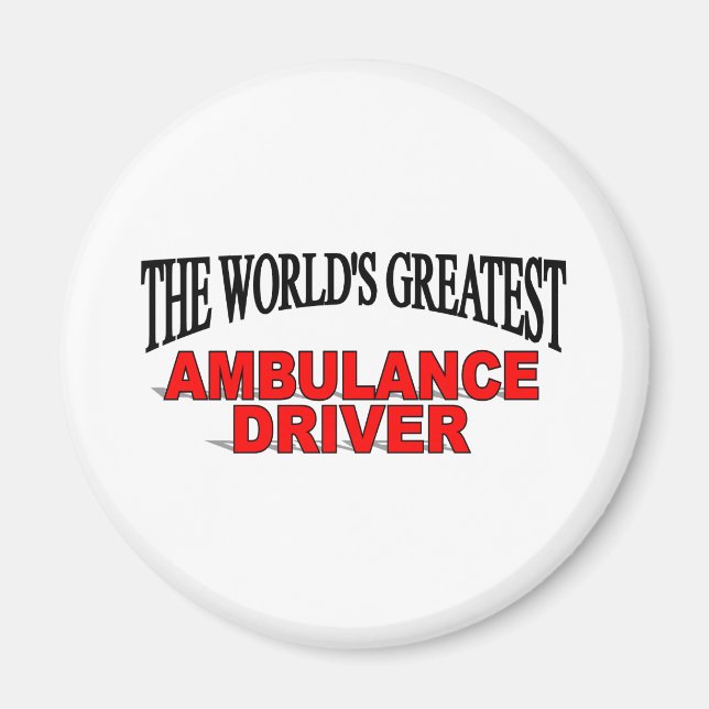 Världsmästare Ambulance Driver Magnet (Framsidan)