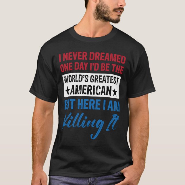 Världsmästare American Patriotic USA Fläkt Herit T Shirt (Framsida)