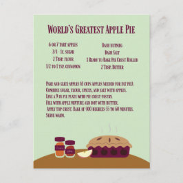 Världsmästare Apple Paj Recept Vykort