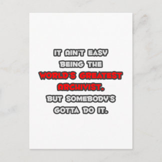 Världsmästare Archivist Joke Vykort