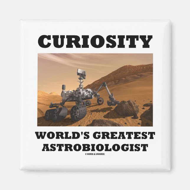 Världsmästare Astrobiolog (Rover) Magnet (Framsidan)