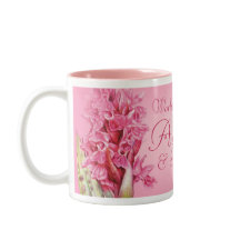 Världsmästare Aunty & kompis rosa orchid mugg