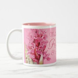 Världsmästare Aunty & kompis rosa orchid mugg
