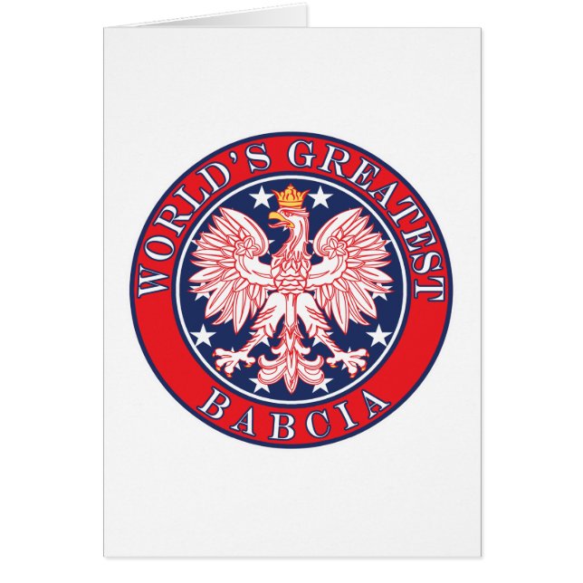 Världsmästare Babcia Hälsningskort (Framsidan)