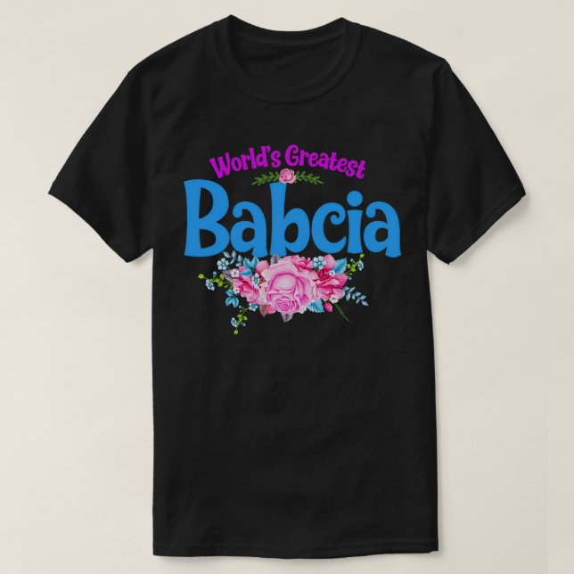 Världsmästare Babcia polska farmma T Shirt (Design framsida)