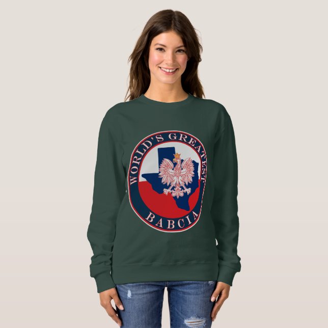 Världsmästare Babcia T Shirt (Hel framsida)