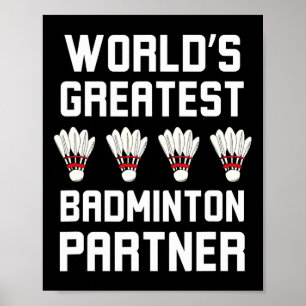 Världsmästare Badminton Partner Coola Badminton Poster