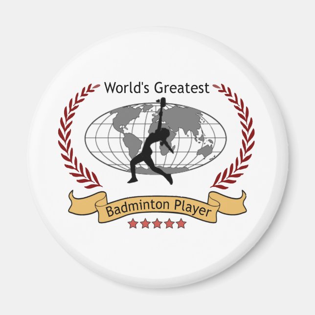 Världsmästare Badminton Player (kvinnor) Magnet (Framsidan)