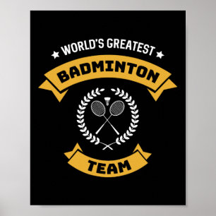 Världsmästare Badminton Team Poster