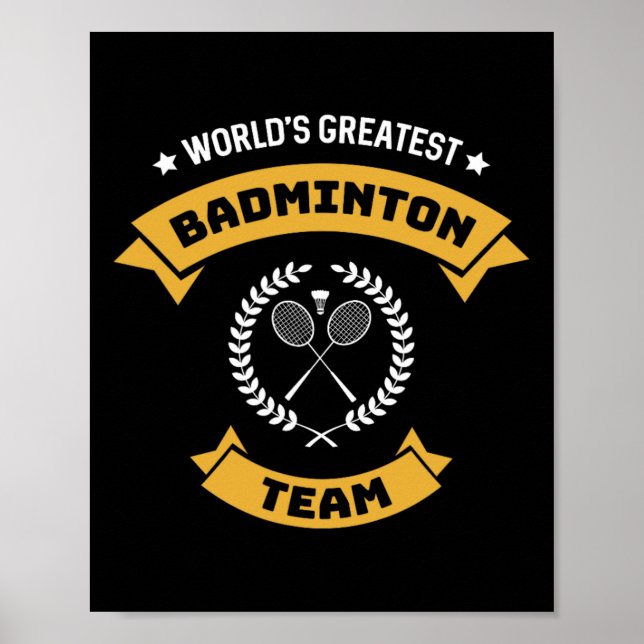 Världsmästare Badminton Team Poster (Framsidan)