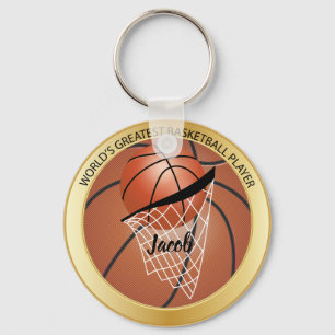 Världsmästare Basketball Player Nyckelring