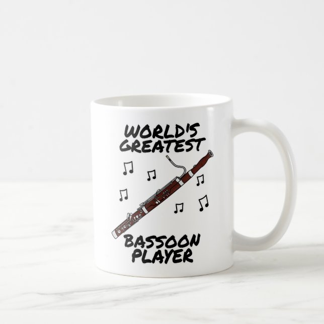 Världsmästare Basson Player Bassoonist Funny Kaffemugg (Höger)