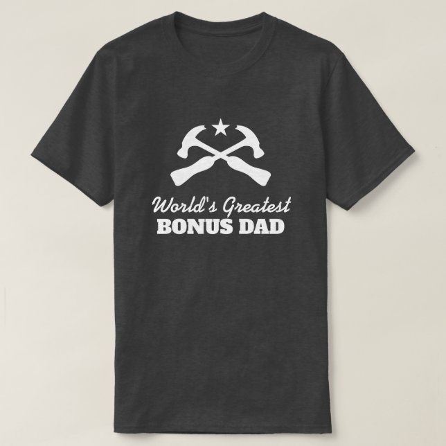 Världsmästare Bonus Pappa t-skjorta för styvfar T Shirt (Design framsida)