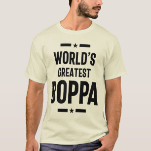 Världsmästare Boppa Fars dag Gift Grandpa T Shirt