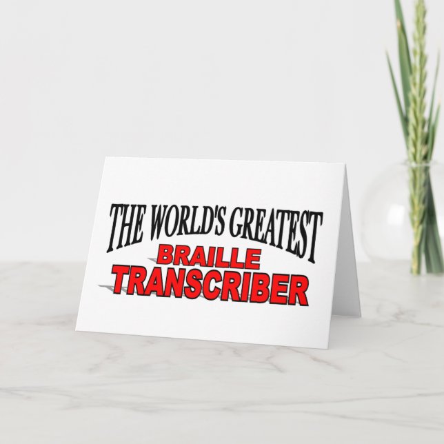 Världsmästare Braille Transcriber Kort (Framsida)