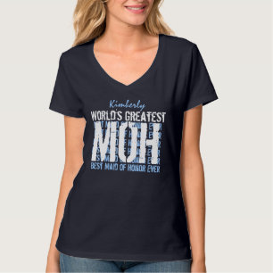 Världsmästare Bröllop Maid of honor MOH V02F Tee