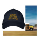 Världsmästare buss förarens broderade lock broderad keps<br><div class="desc">Skapa en egen justerbar hatt på Zazzle.com. Använda designen verktyg för att ladda upp konst, design eller bild för att skapa en sorts justerbar hatt! Du kan också lägga till text med professionell typsnitt och se en förhandsgranskning av hur du skapar! Zazzle är enkelt att anpassa justerbar som inte har...</div>