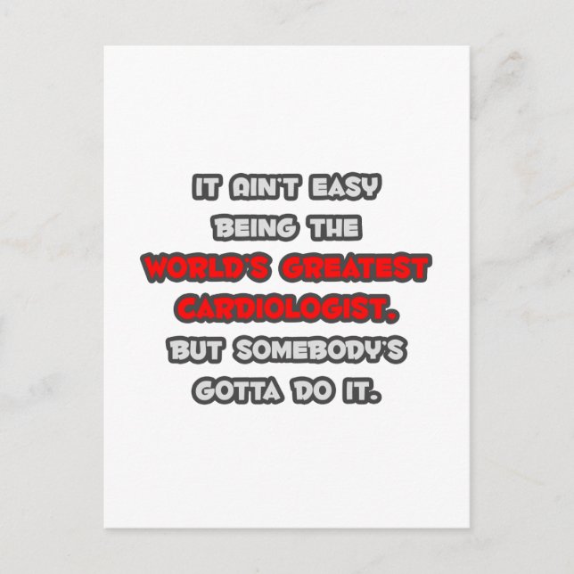 Världsmästare Cardiolog Joke Vykort (Framsida)