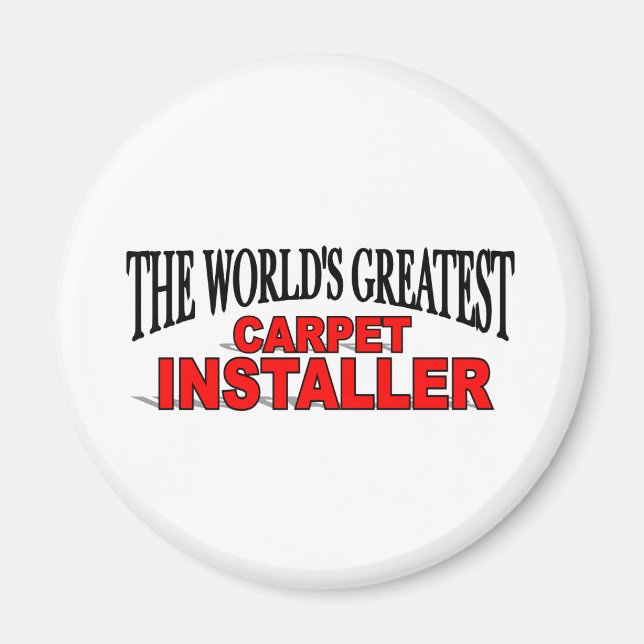Världsmästare Carpet Installer Magnet (Framsidan)