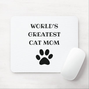 Världsmästare Cat Mamma Anpassningsbar Text Person Musmatta