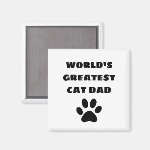 Världsmästare Cat Pappa Anpassningsbar Text Person Magnet