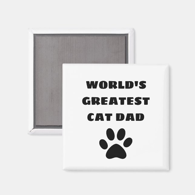 Världsmästare Cat Pappa Anpassningsbar Text Person Magnet (Front/Back)