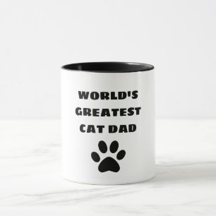 Världsmästare Cat Pappa Anpassningsbar Text Person Mugg