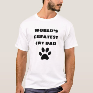 Världsmästare Cat Pappa Anpassningsbar Text Person T Shirt