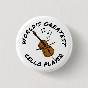 Världsmästare Cello Player, Cellist Funny Knapp