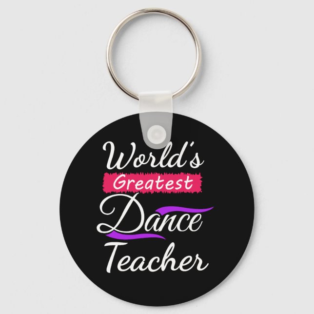 Världsmästare Dance Teacher Keychain(s) Nyckelring (Framsida)