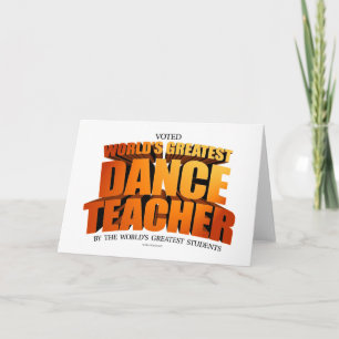Världsmästare Dance Teacher Kort