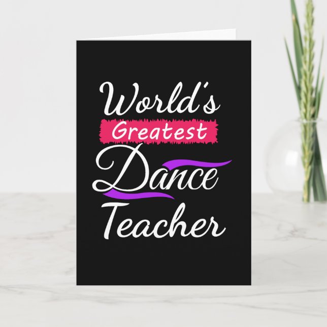 Världsmästare Dance Teacher Kort (Framsida)