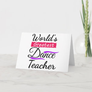 världsmästare Dance Teacher Kort
