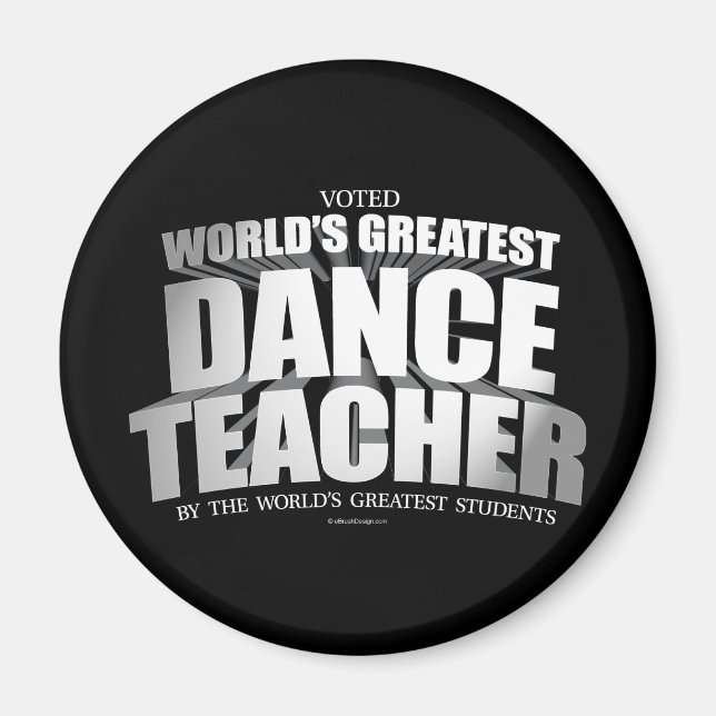 Världsmästare Dance Teacher Magnet (Framsidan)