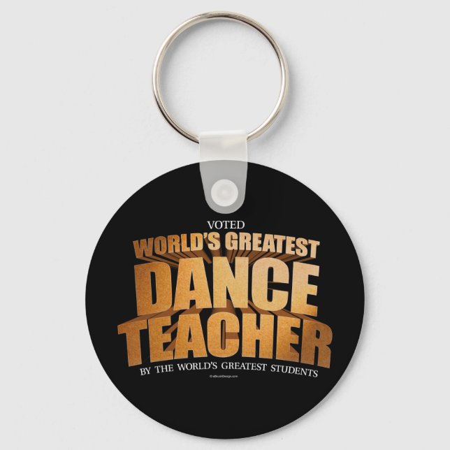 Världsmästare Dance Teacher Nyckelring (Framsida)