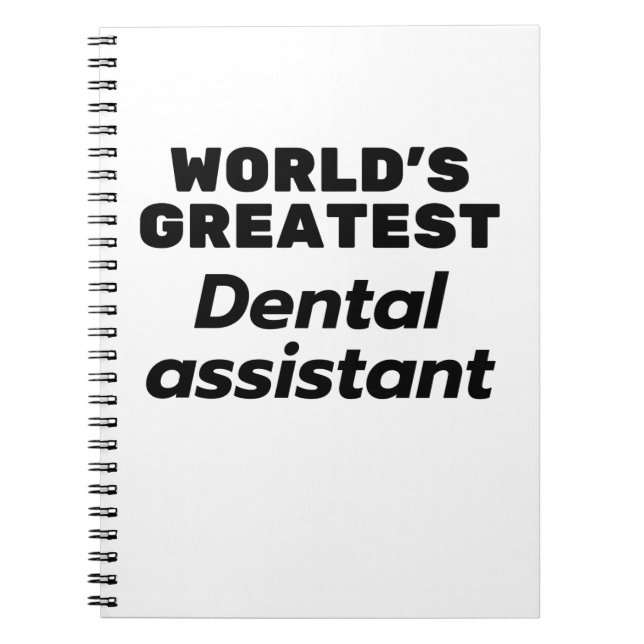 Världsmästare Dental Assistant Anteckningsbok (Framsidan)